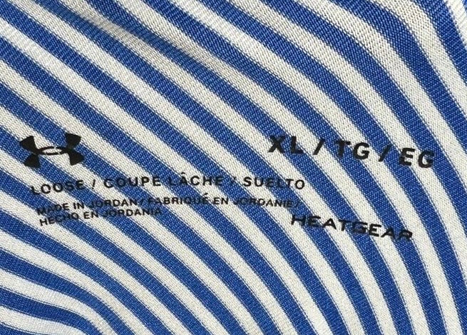 Under Armour Heatgear Blue Striped Polo
