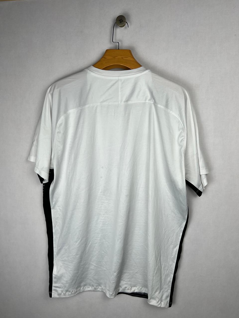 Nike Dri-Fit White Black Striped Training Tee