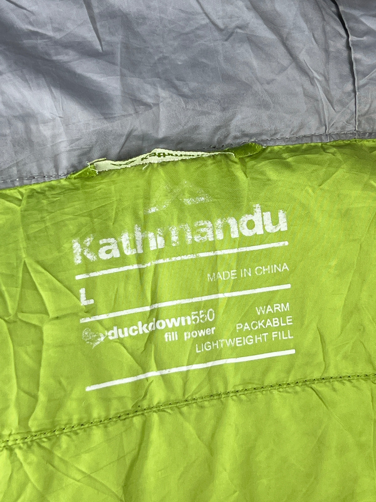 Kathmandu 550 Fill Duck Down Hooded Puffer Jacket ā Black & Lime Green