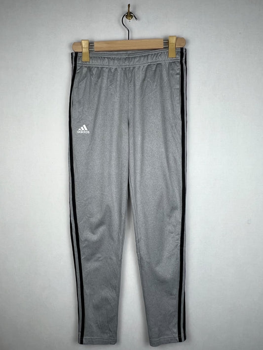 Adidas Grey Heather Black 3-Stripes Training Track Pants