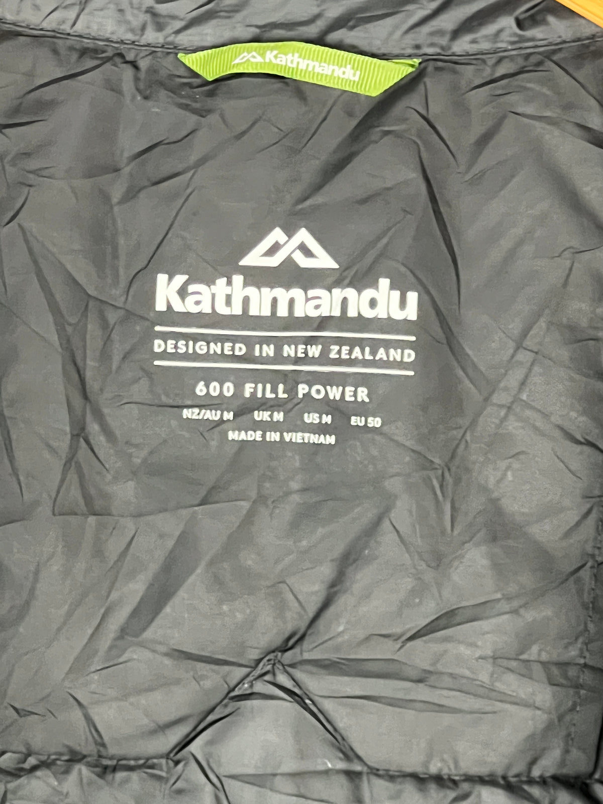 Kathmandu 600 Fill Lightweight Down Puffer Jacket – Black & Lime Green