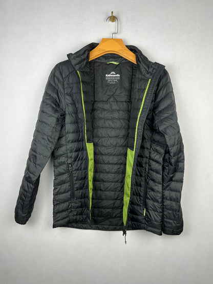 Kathmandu 600 Fill Lightweight Down Puffer Jacket – Black & Lime Green