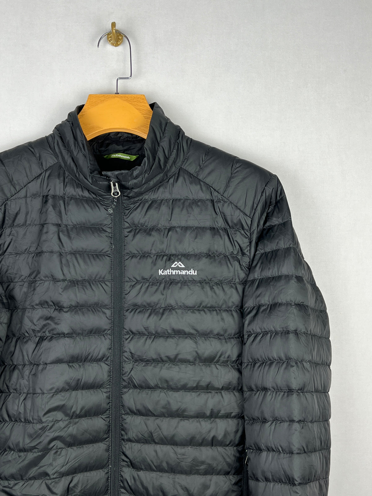 Kathmandu 600 Fill Lightweight Down Puffer Jacket – Black & Lime Green
