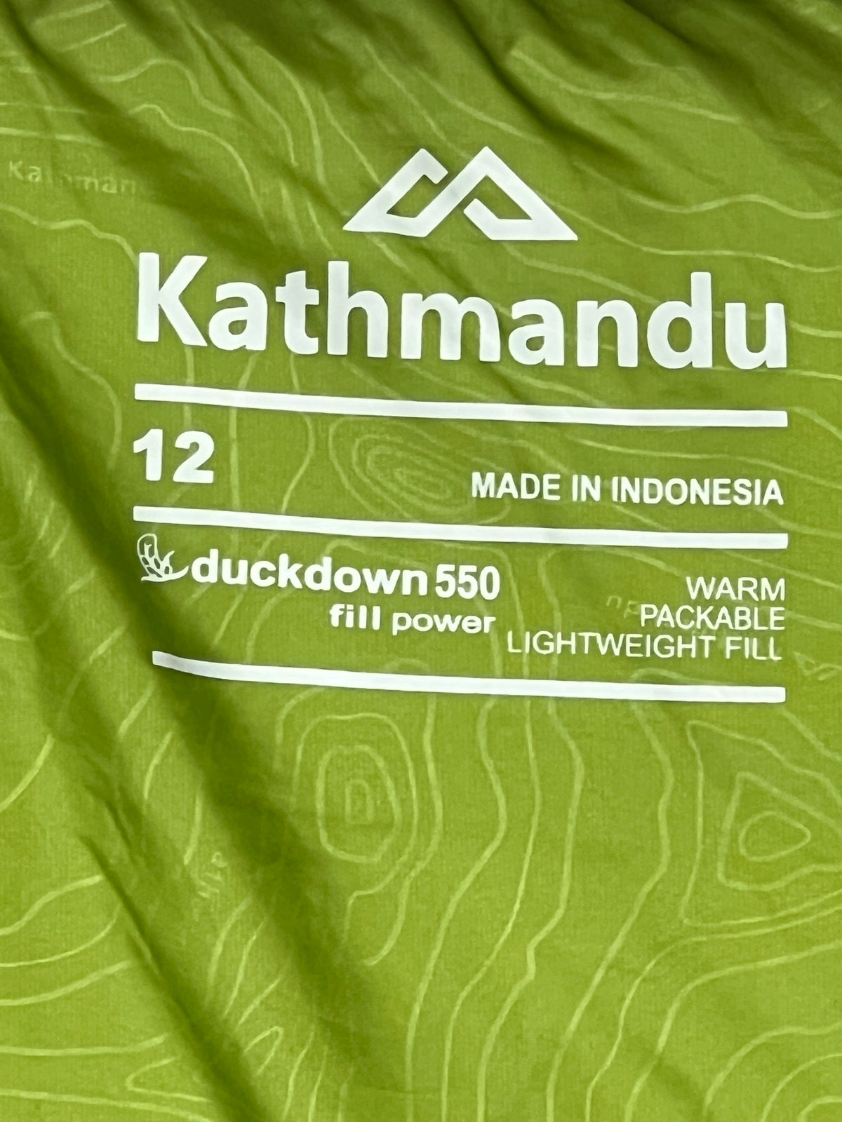 Kathmandu Pertex 550 Fill Duck Down Hooded Jacket – Black & Lime Green