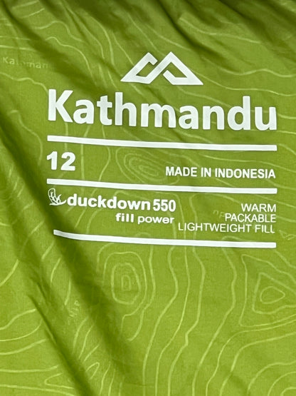 Kathmandu Pertex 550 Fill Duck Down Hooded Jacket – Black & Lime Green