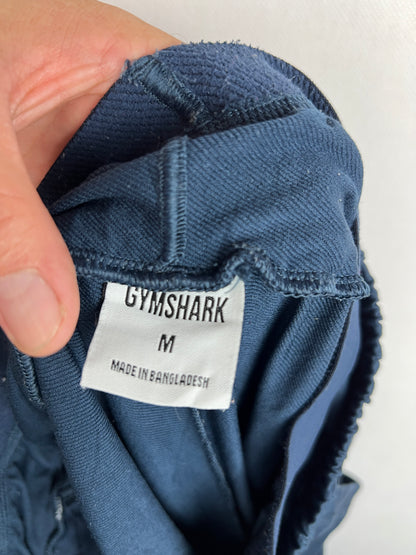 Gymshark Men's Navy Blue White Piped Training Track Pants