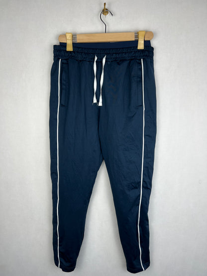 Gymshark Men's Navy Blue White Piped Training Track Pants