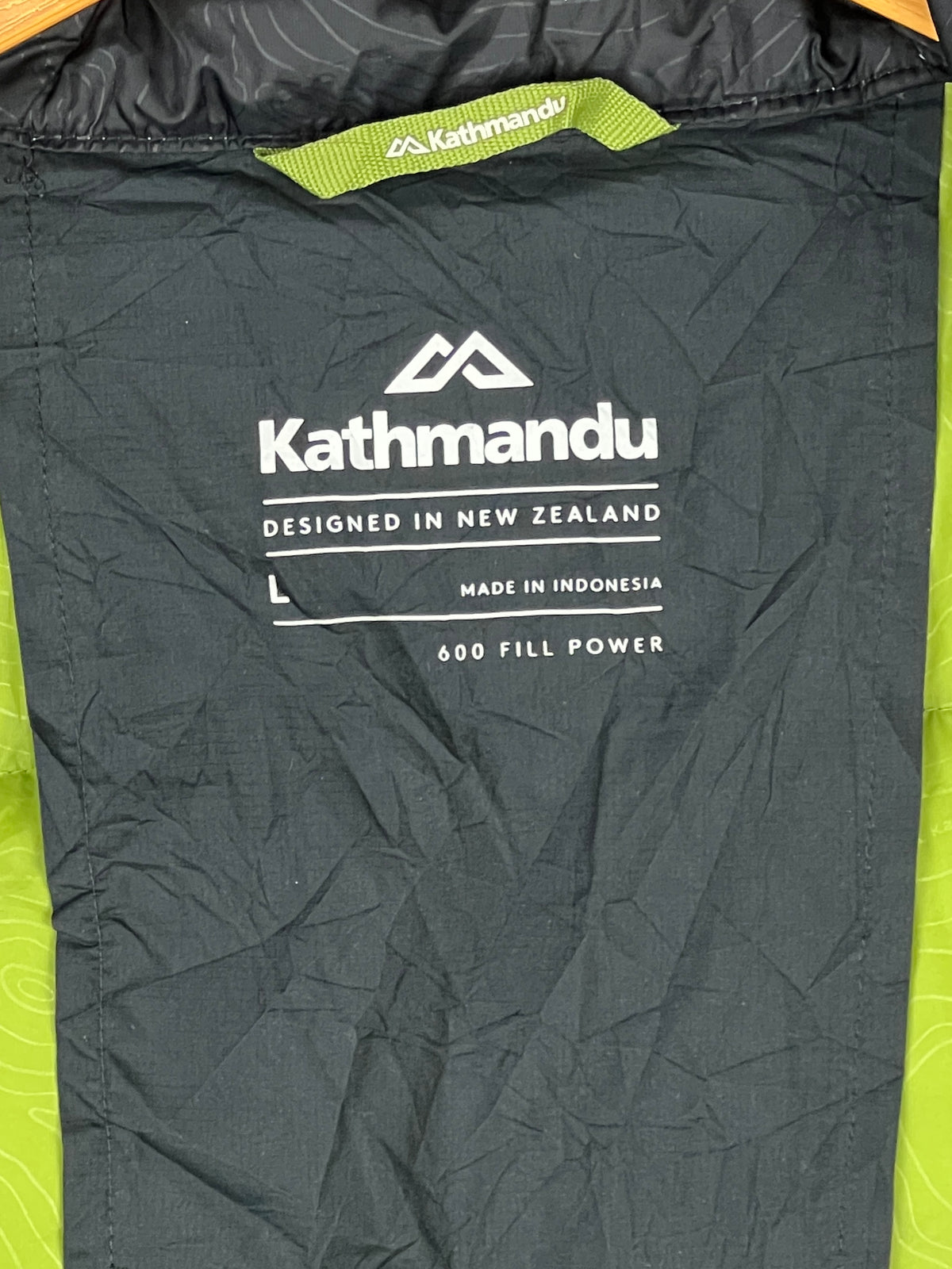 Kathmandu Epiq Pertex Quantum 600 Fill Hooded Down Jacket – Black & Lime Green