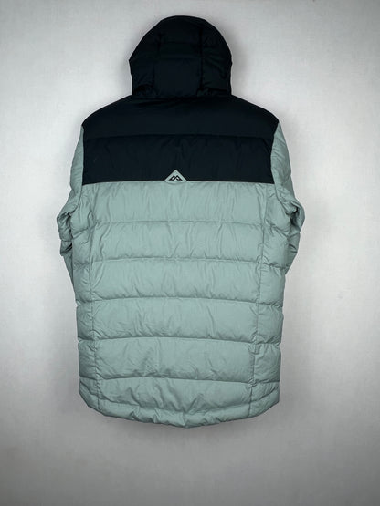 Kathmandu 600 Fill Pertex Hooded Down Jacket – Sage Green & Black