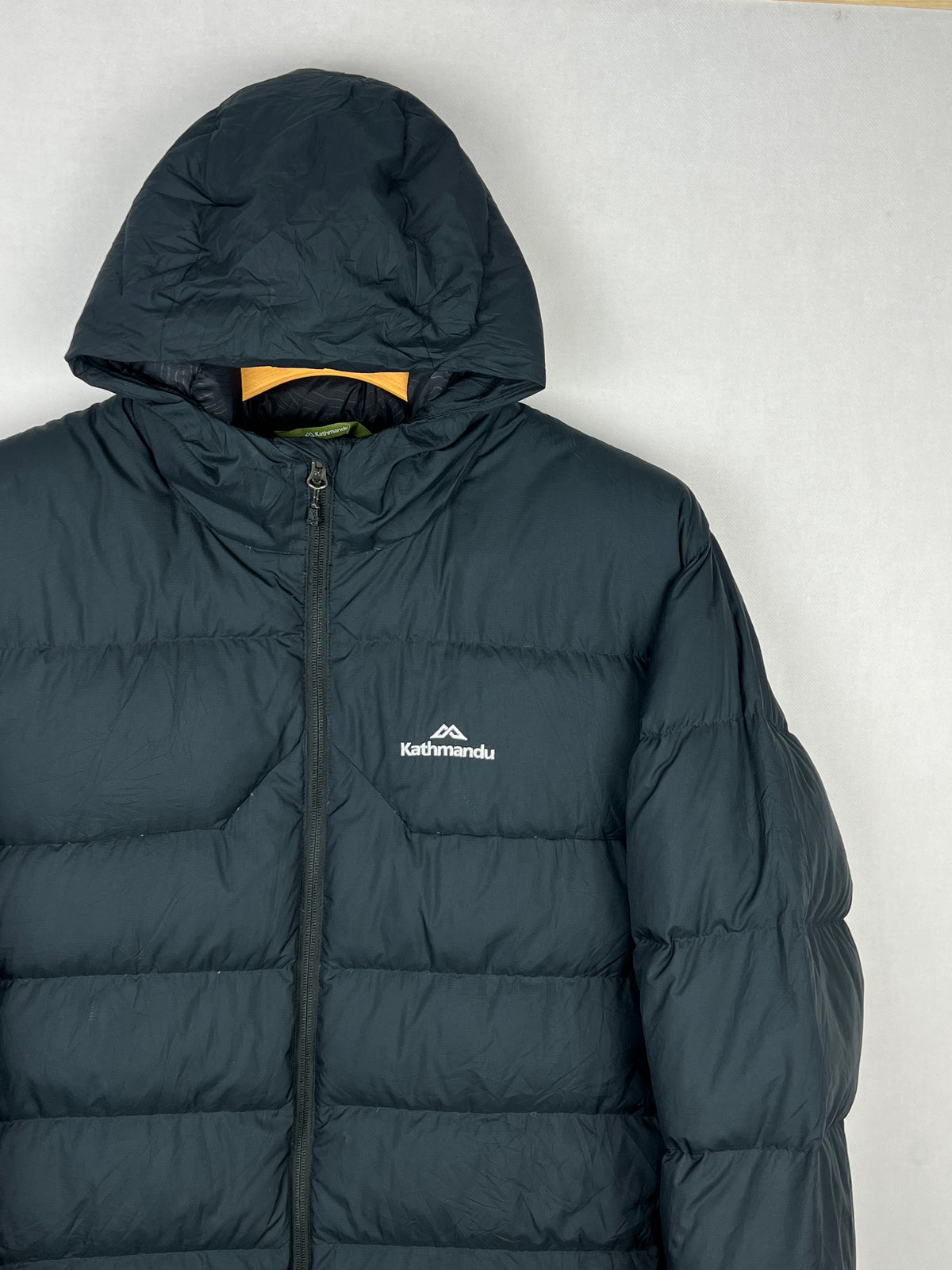Kathmandu Epiq Pertex Quantum 600 Fill Hooded Down Jacket – Black & Lime Green
