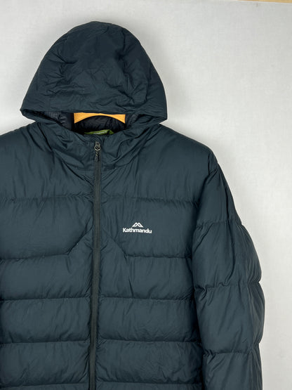 Kathmandu Epiq Pertex Quantum 600 Fill Hooded Down Jacket – Black & Lime Green