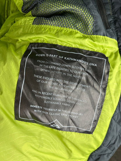 Kathmandu Down Puffer Jacket – Black & Lime Green