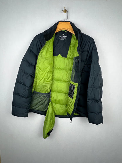 Kathmandu Down Puffer Jacket – Black & Lime Green