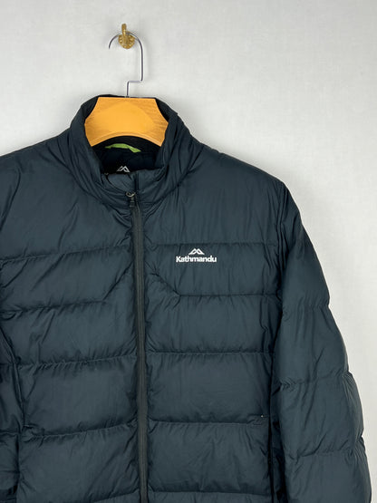Kathmandu Down Puffer Jacket – Black & Lime Green