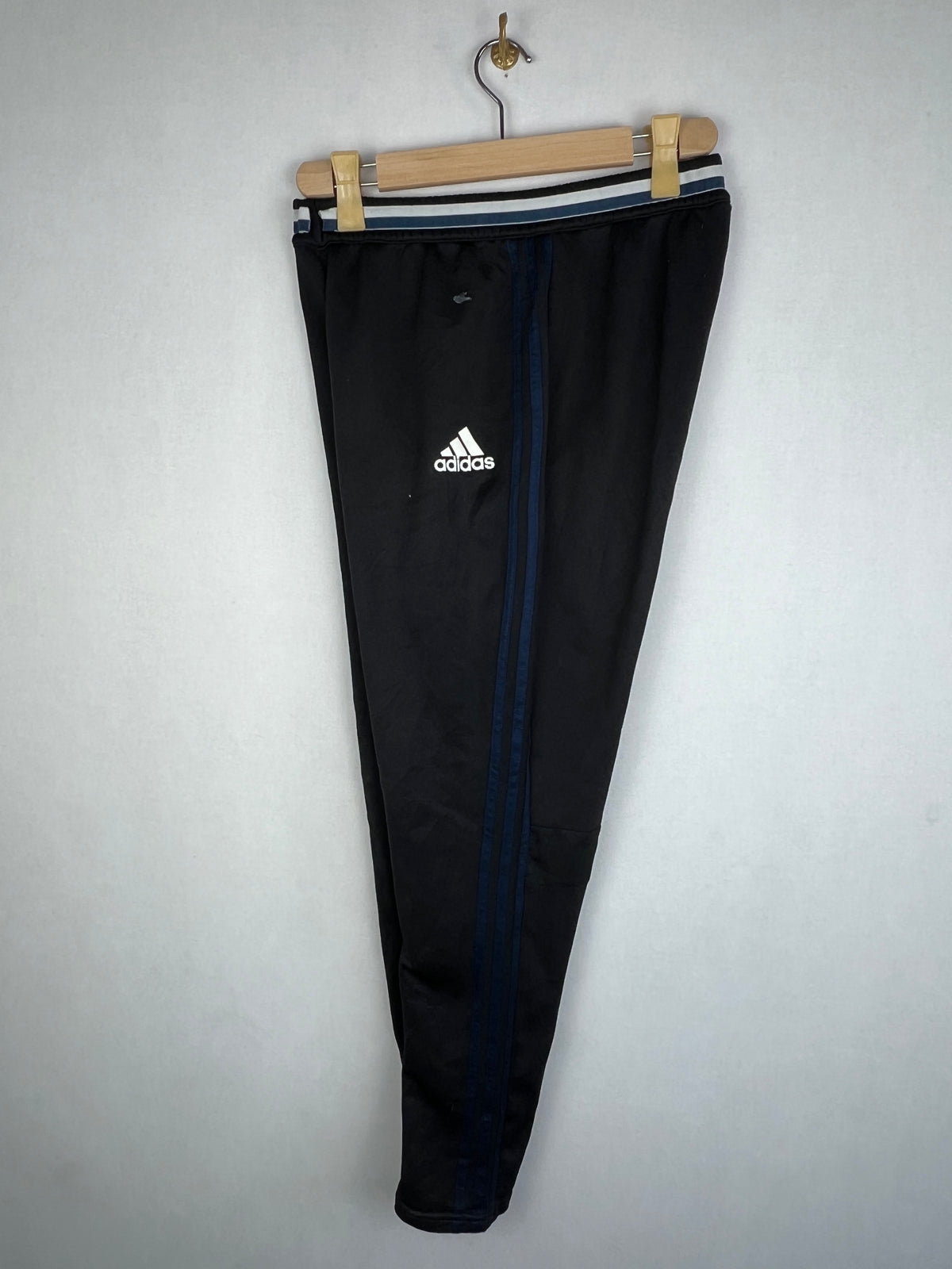 Adidas Manchester United Men's Black Navy 3-Stripes Training Track Pants