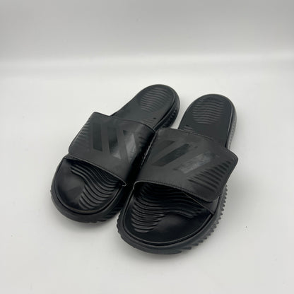 Pair of black slides on a white background