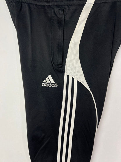 Adidas Teamgeist Training Trousers- Black Retro 3-Stripe Tracksuit Bottoms