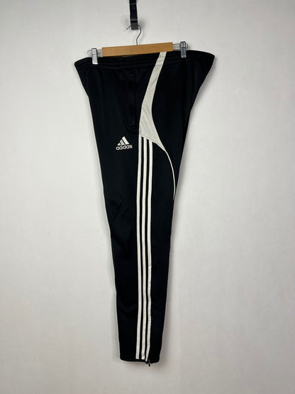 Adidas Teamgeist Training Trousers- Black Retro 3-Stripe Tracksuit Bottoms