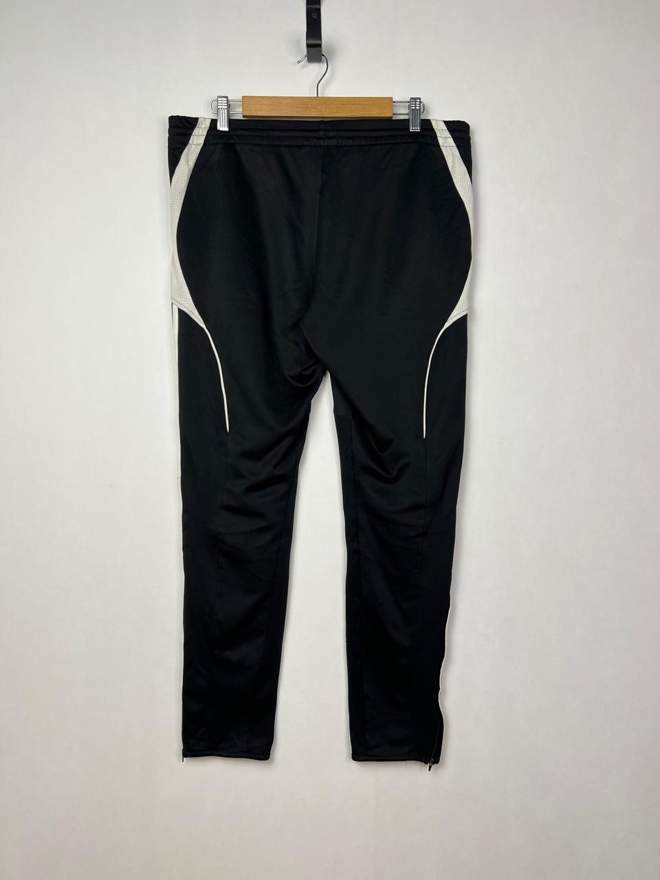 Adidas Teamgeist Training Trousers- Black Retro 3-Stripe Tracksuit Bottoms