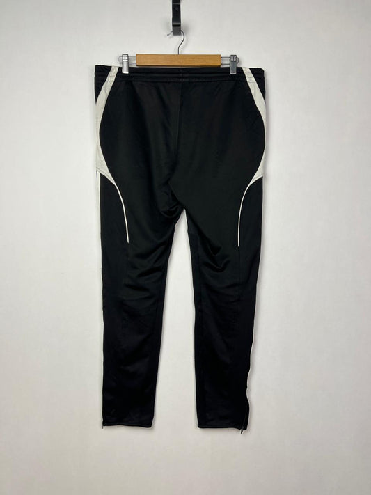 Adidas Teamgeist Training Trousers- Black Retro 3-Stripe Tracksuit Bottoms