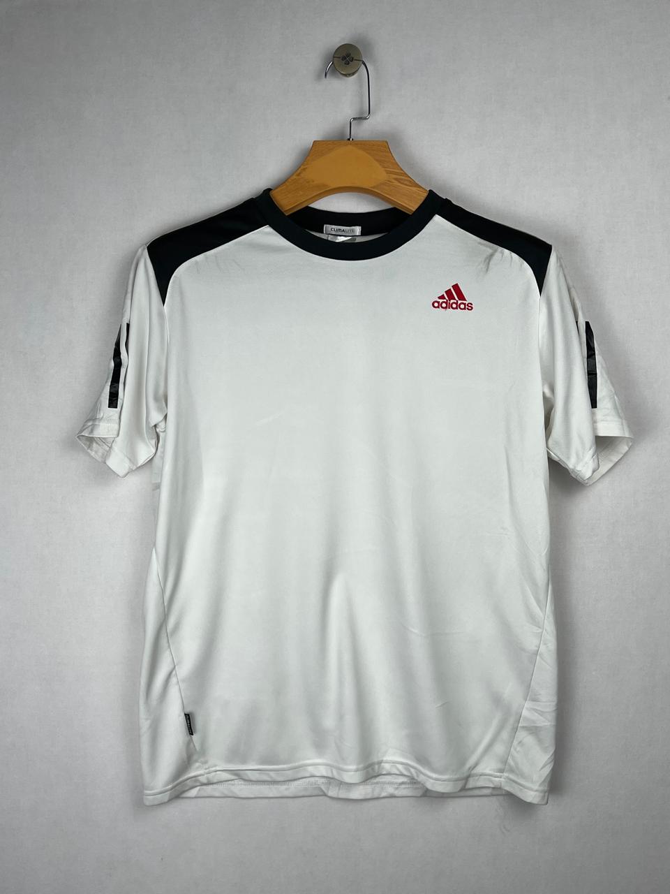 Adidas Climalite White & Black Red Logo T-Shirt