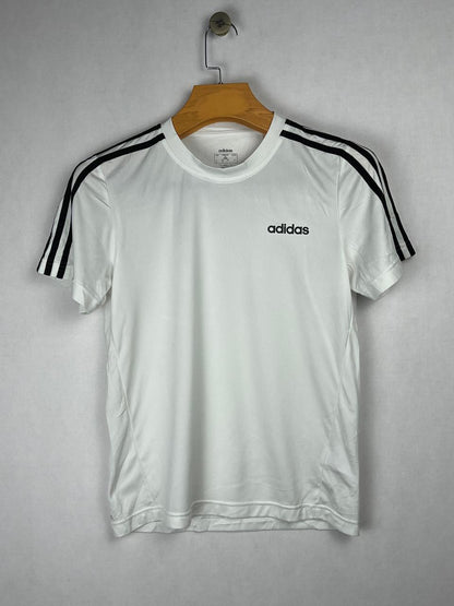 Adidas Climalite White 3-Stripes T-Shirt