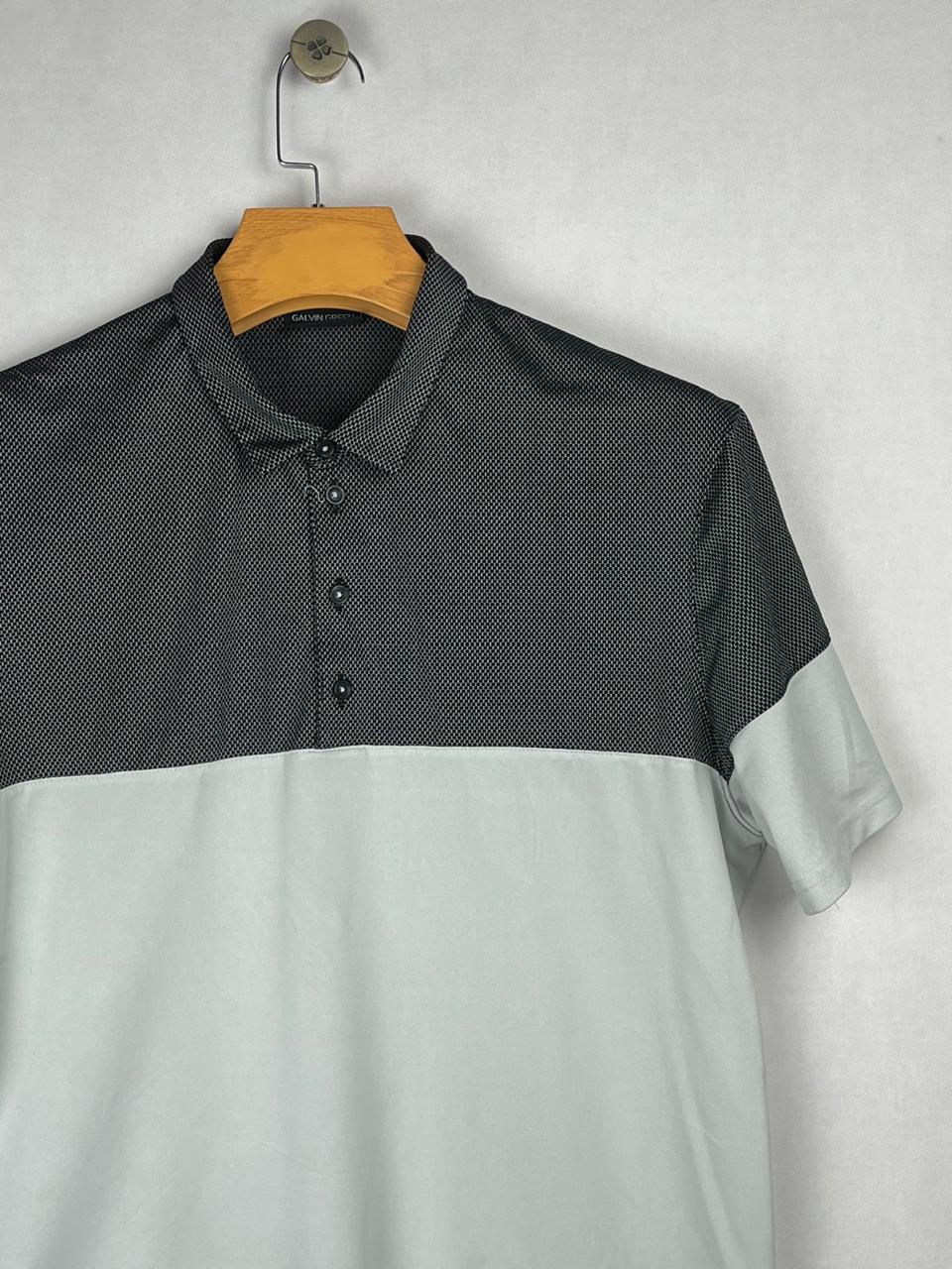 Galvin Green Black & Grey Colorblock Golf Polo