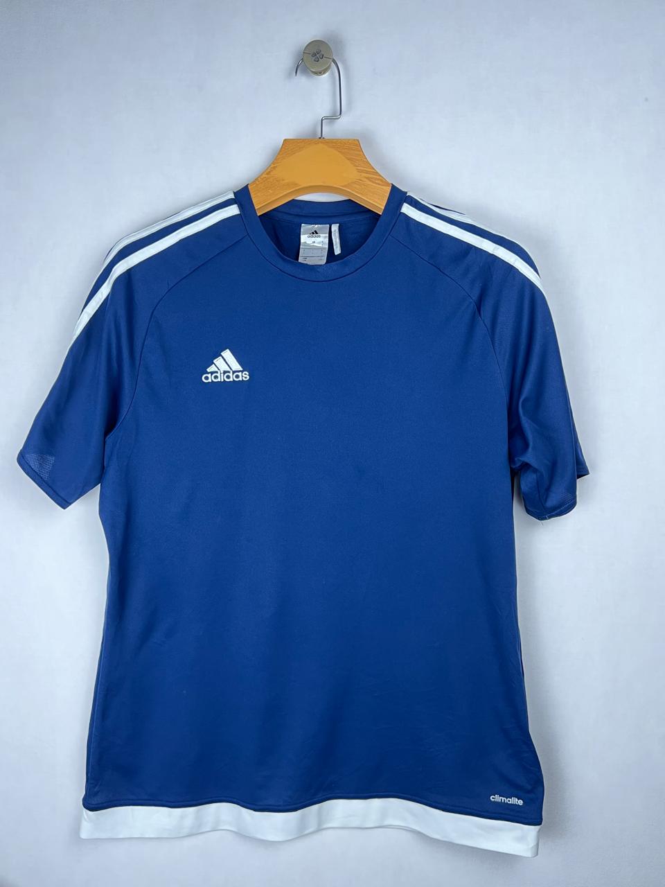 Adidas Climalite Navy Blue 3-Stripes T-Shirt