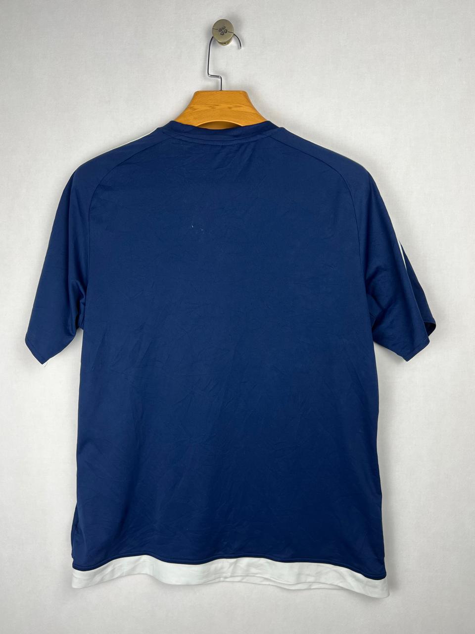 Adidas Climalite Navy Blue 3-Stripes T-Shirt