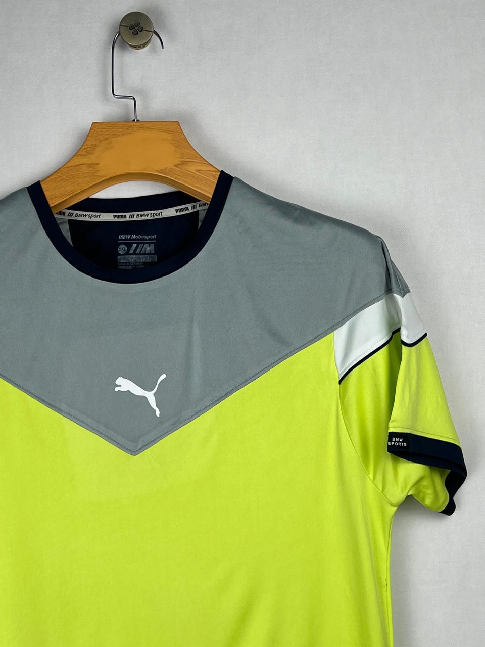 Puma BMW Motorsport Neon Yellow & Grey T-Shirt