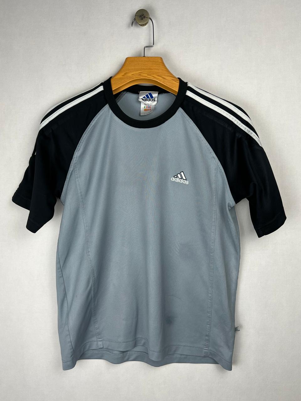 Adidas 3-Stripes Grey & Black Jersey T-Shirt
