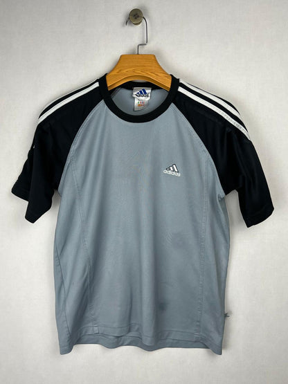 Adidas 3-Stripes Grey & Black Jersey T-Shirt