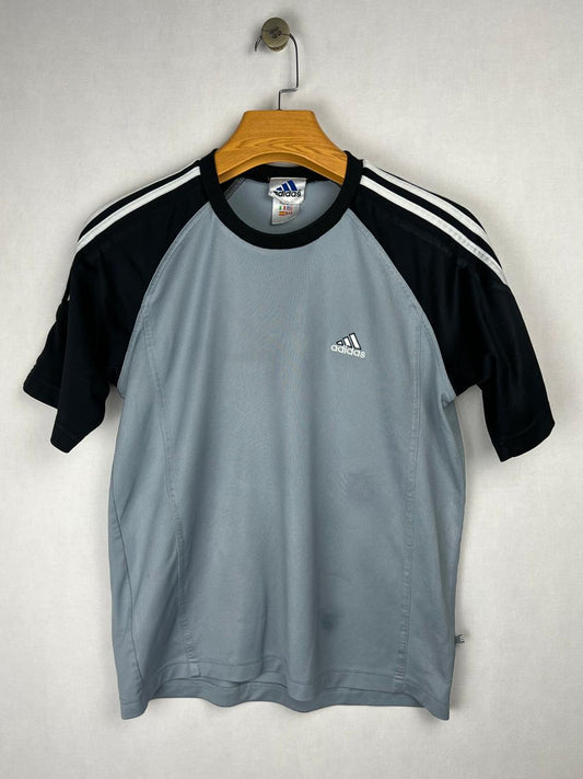 Adidas 3-Stripes Grey & Black Jersey T-Shirt