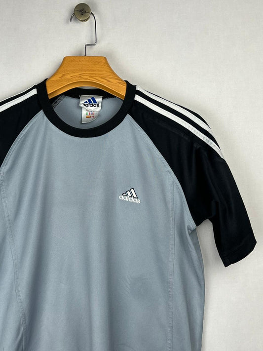 Adidas 3-Stripes Grey & Black Jersey T-Shirt