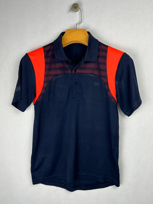 Lacoste Ultra Dry Navy Orange Polo Shirt