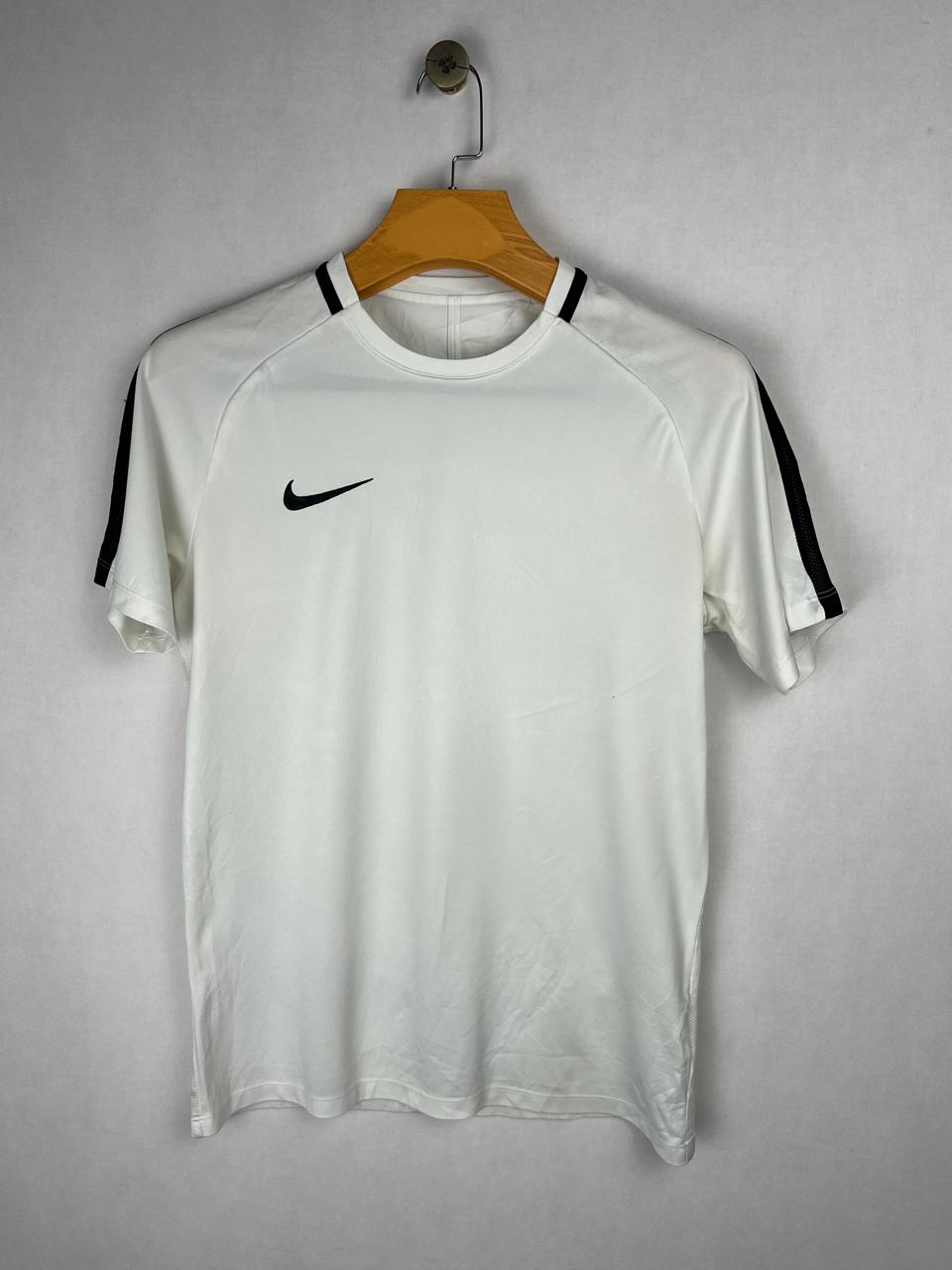 Nike Dri-Fit White Black Trim Training Tee