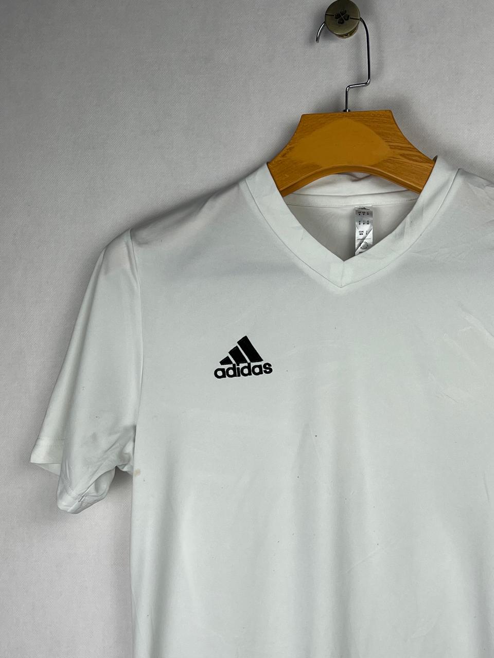 Adidas White V-Neck T-Shirt