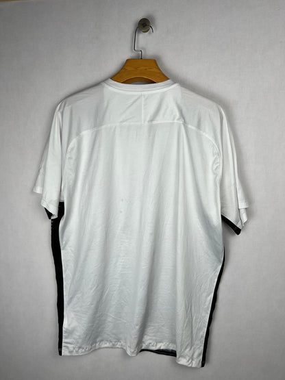 Nike Dri-Fit White Black Striped Training Tee