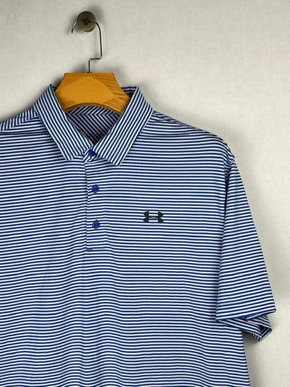 Under Armour Heatgear Blue Striped Polo