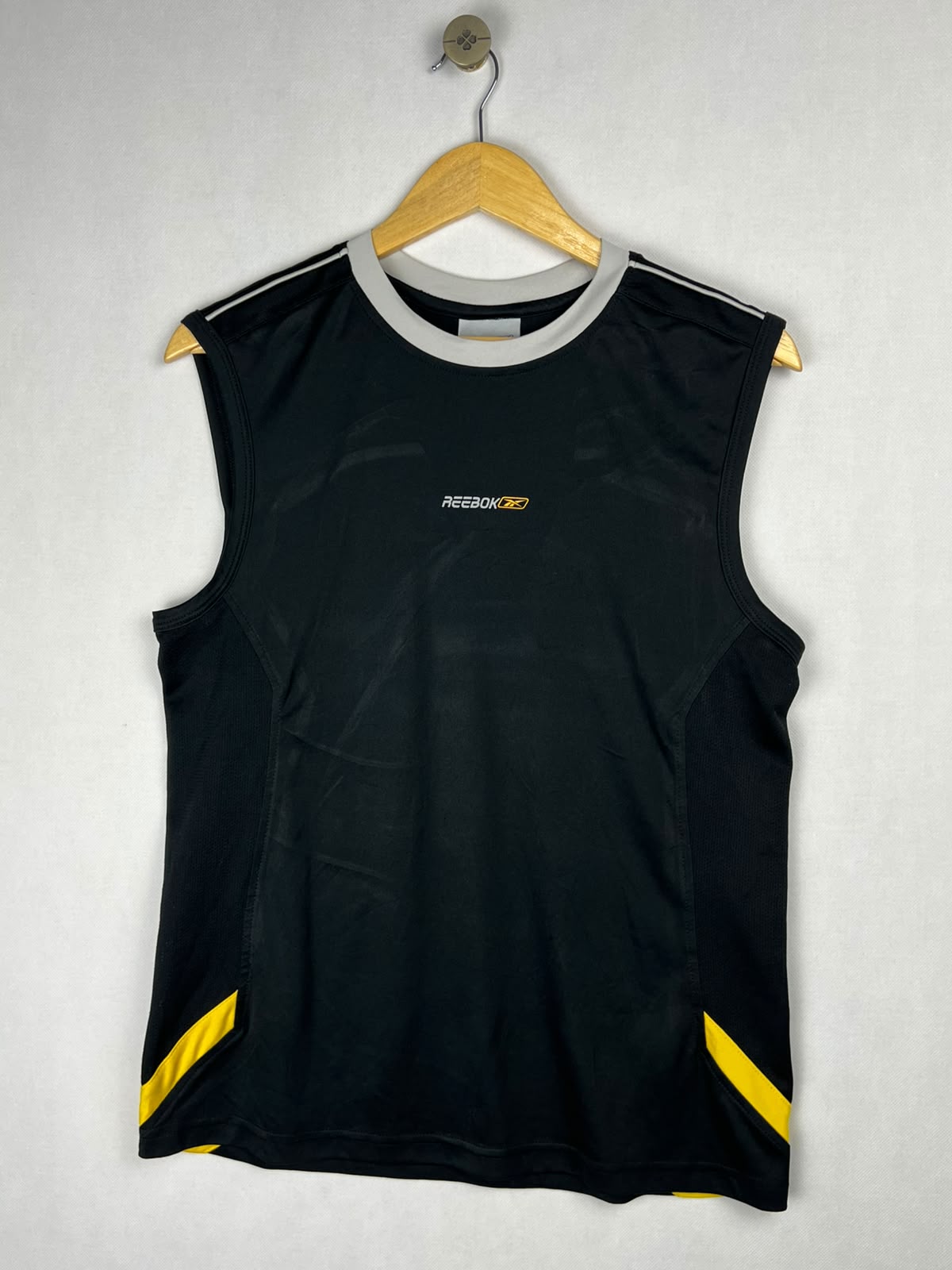 Reebok Athletic Sleeveless Tank Top - Black/Yellow