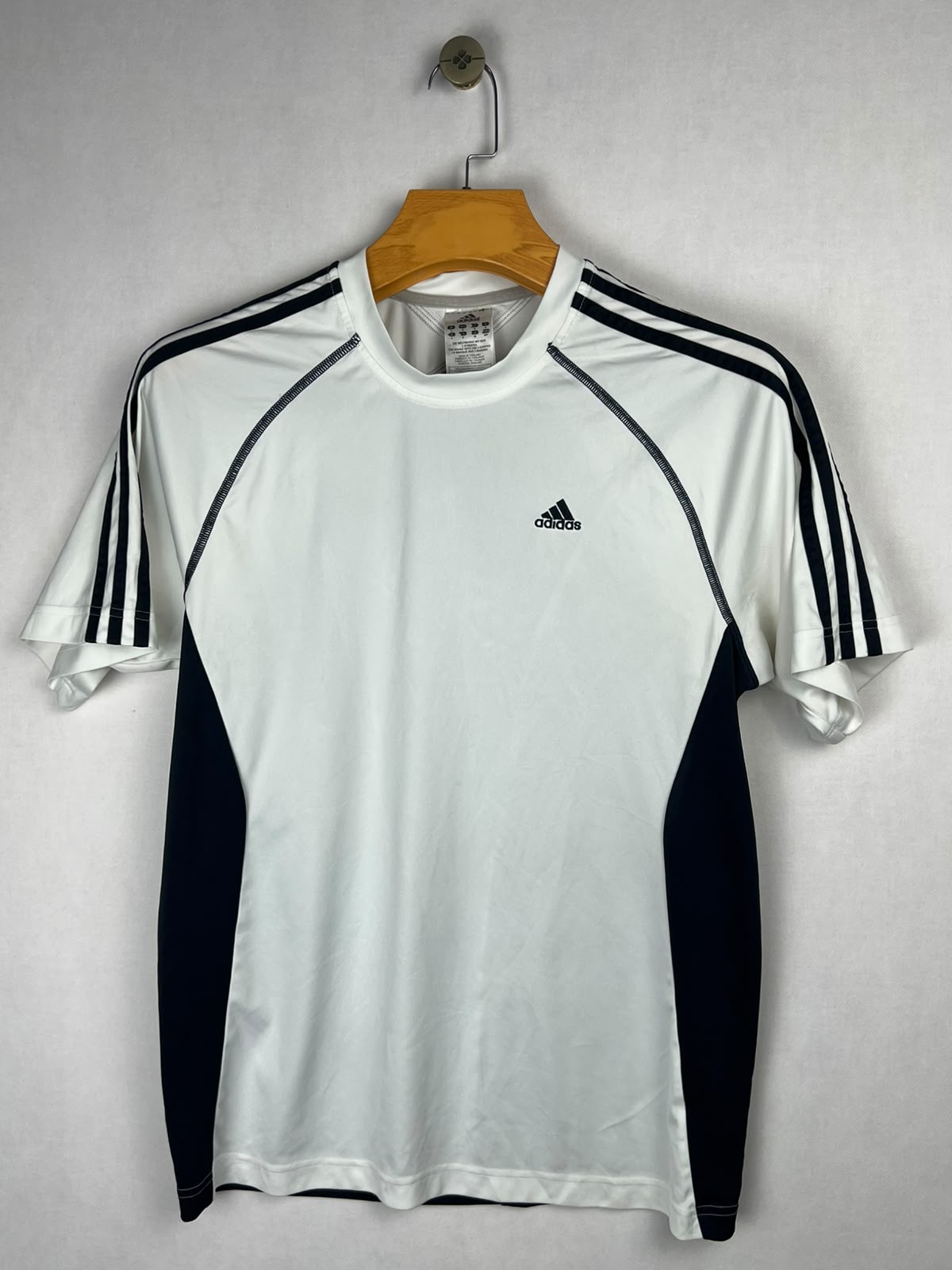 Adidas 3-Stripes Training T-Shirt - White/Navy