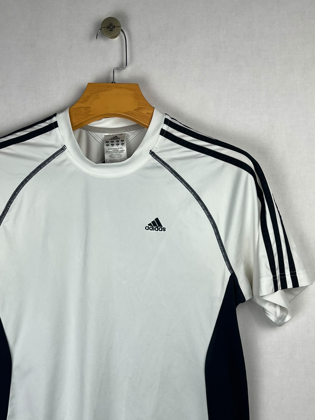 Adidas 3-Stripes Training T-Shirt - White/Navy