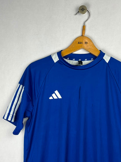 Adidas Aeroready 3-Stripes Training T-Shirt - Blue/White