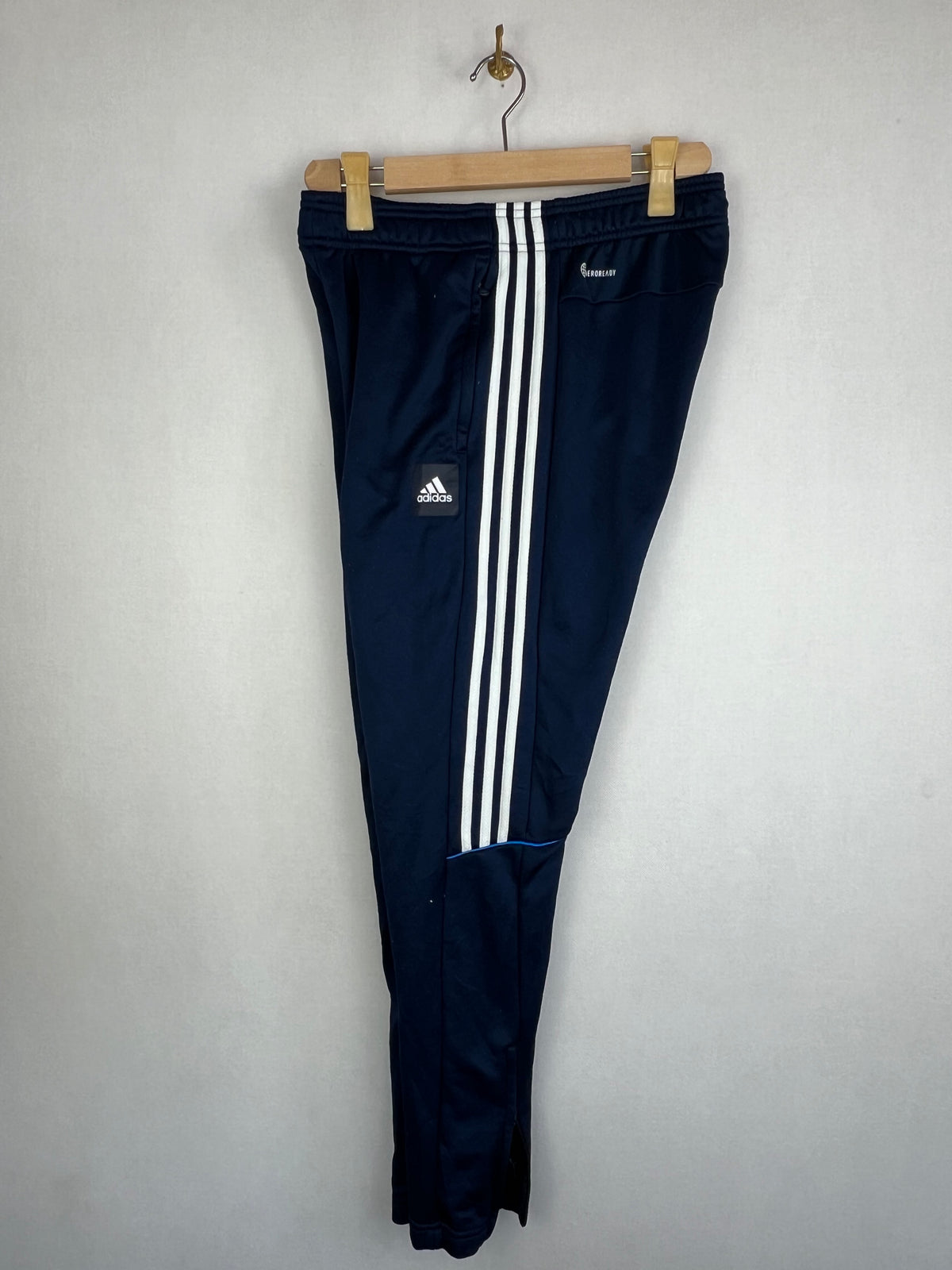 Adidas Aeroready Men's Navy White 3-Stripes Badge Training Track Pants