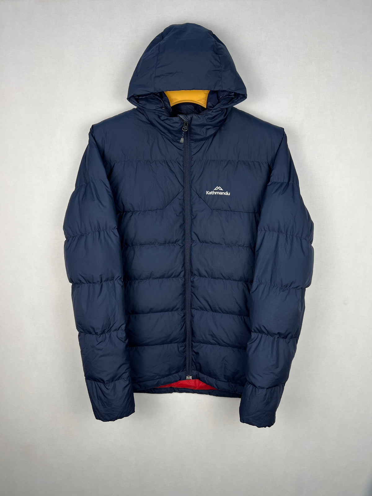 Kathmandu Epiq 600 Fill Hooded Down Jacket – Navy Blue & Red