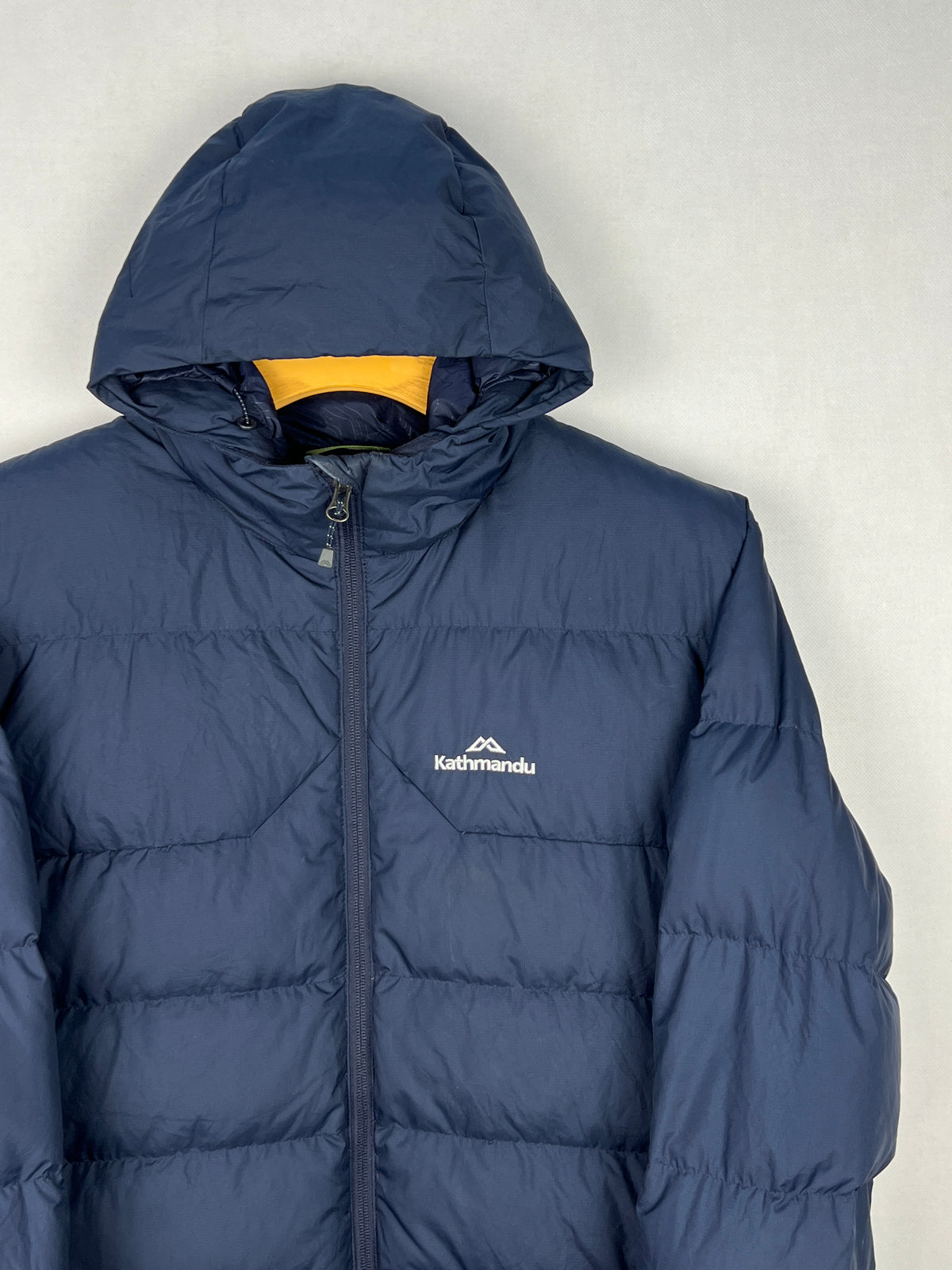 Kathmandu Epiq 600 Fill Hooded Down Jacket – Navy Blue & Red
