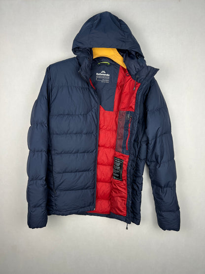 Kathmandu Epiq 600 Fill Hooded Down Jacket – Navy Blue & Red