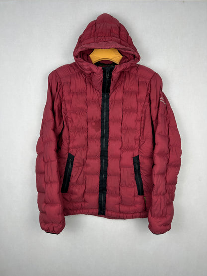 Kathmandu driFILL 650 DownTek Hooded Down Jacket – Maroon Red