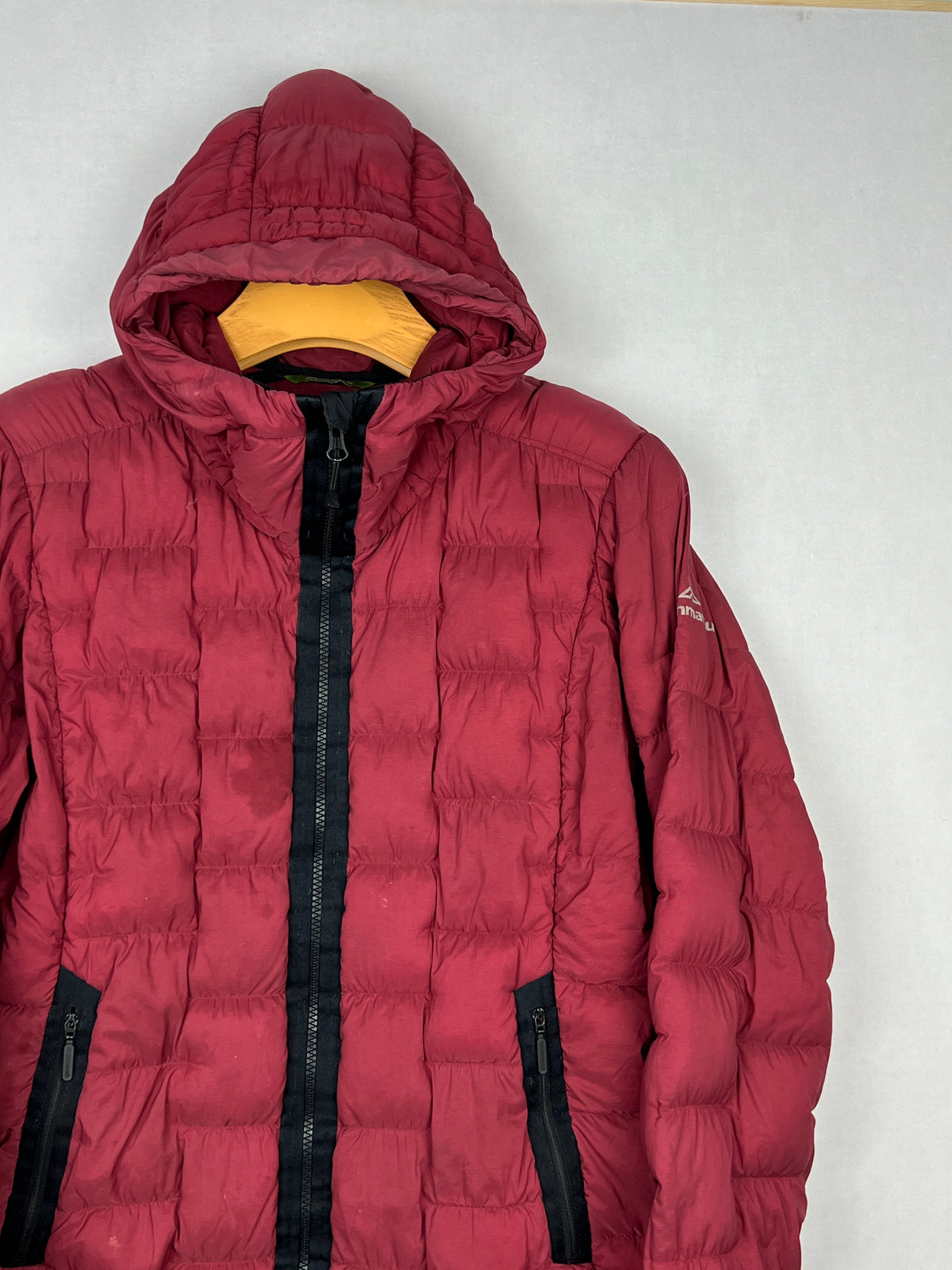 Kathmandu driFILL 650 DownTek Hooded Down Jacket – Maroon Red