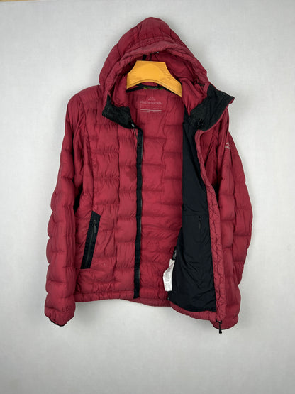 Kathmandu driFILL 650 DownTek Hooded Down Jacket – Maroon Red